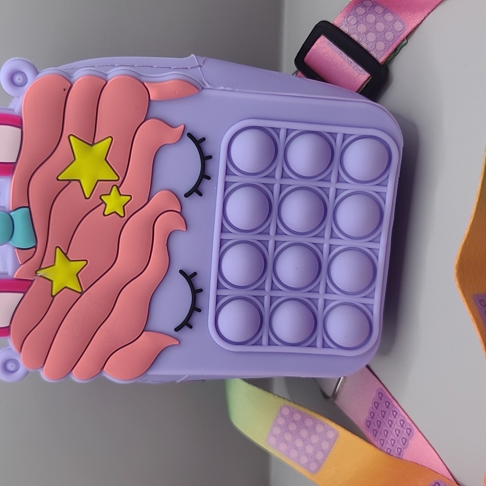 Unicorn Push and Pop it Fidget Toy Crossbody Bags